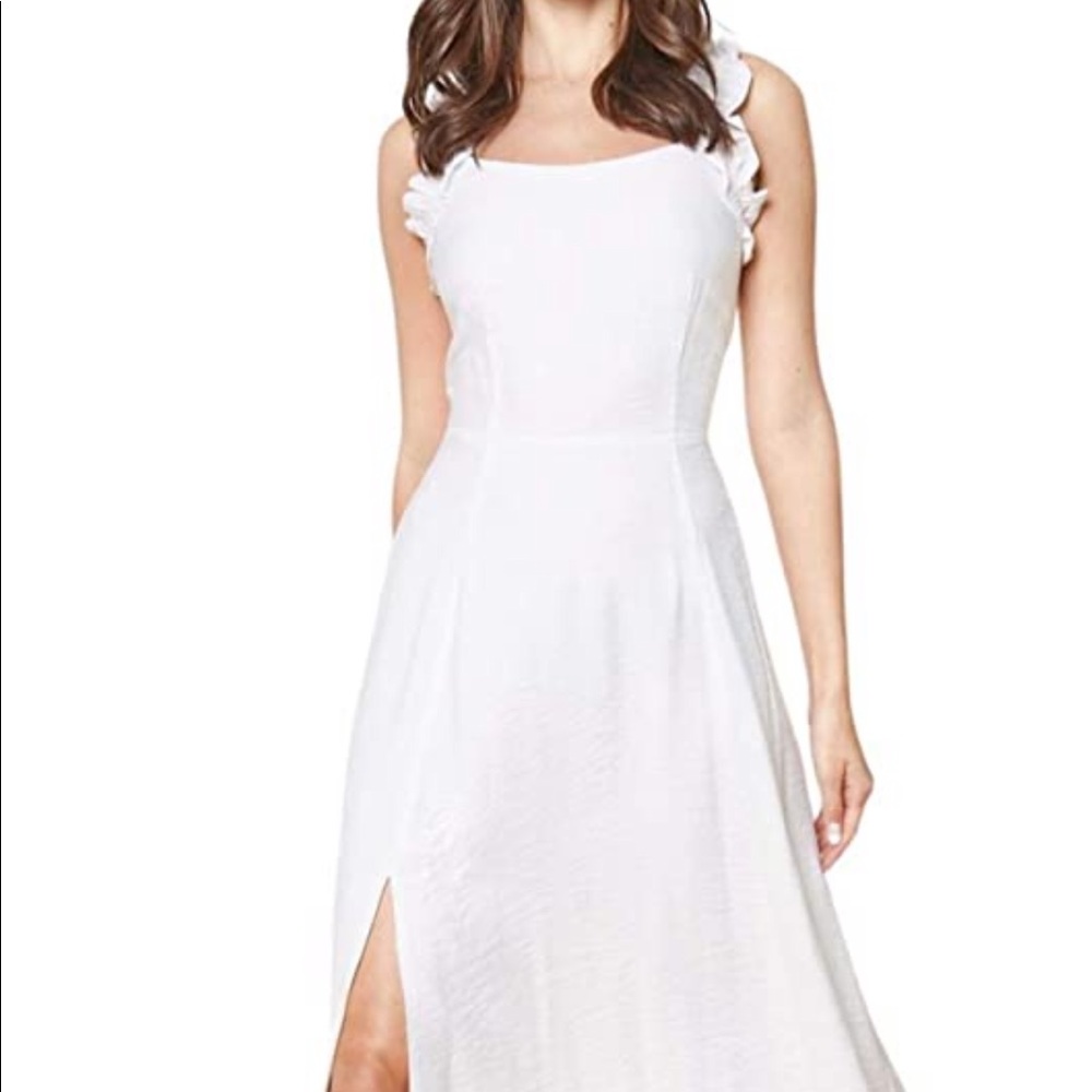 NWT Sugar Lips ruffle strap white midi